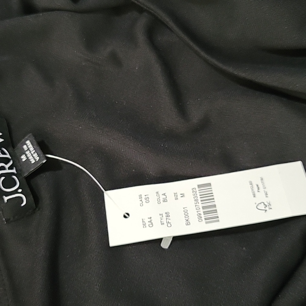 J Crew One-shoulder dress in jersey crepe CF786 Black - Picture 10 of 10